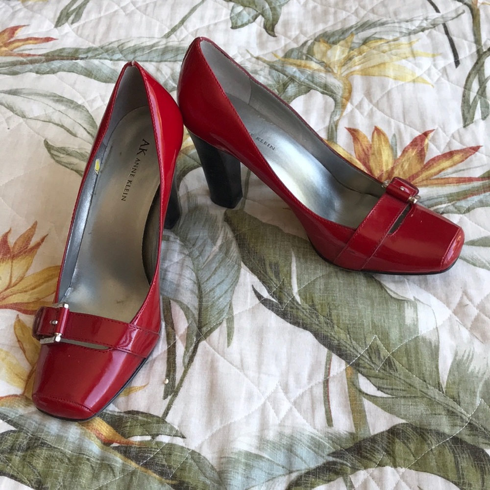 Anne Klein Red Patent Leather High Heels